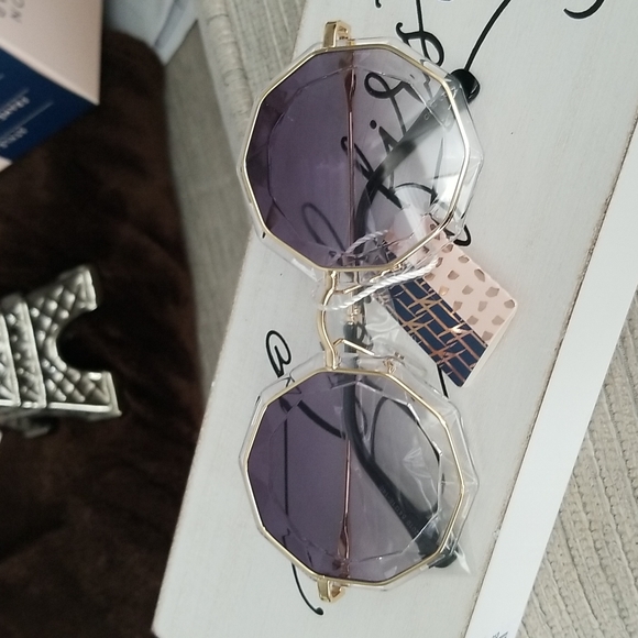 High quality SUNGLASSES cut Shining octagon Round Rhinestone Sunglasses … - Picture 2 of 3